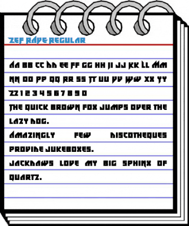 ZeF RAVE Regular Font