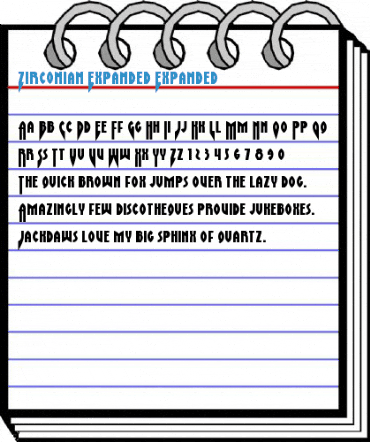 Zirconian Expanded Expanded Font