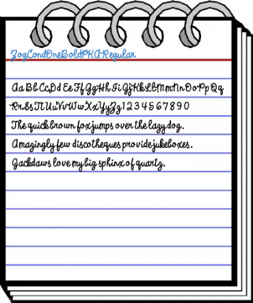 ZogCondOneBoldPKA Regular Font