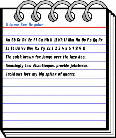 A Lame Bee Regular Font