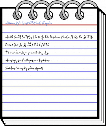 AllisonStyle Script DEMO Regular Font