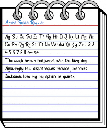 Amina Reska Regular Font