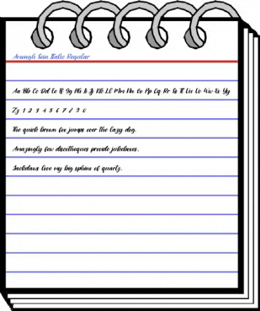 Amongh Sein Italic Regular Font