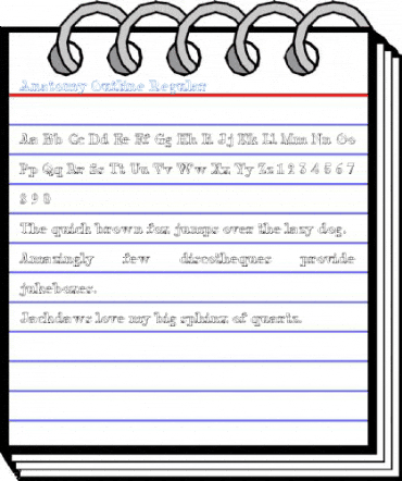 Anatomy Outline Regular Font