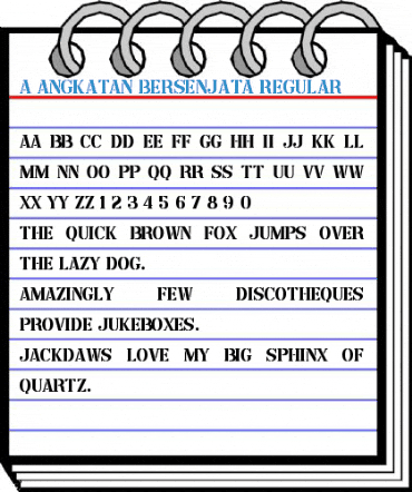a Angkatan Bersenjata Regular Font