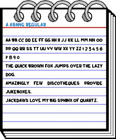 a Arang Regular Font