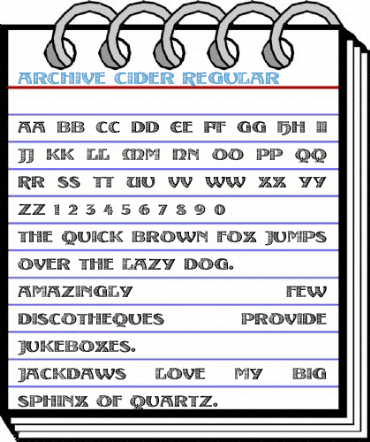Archive Cider Regular Font