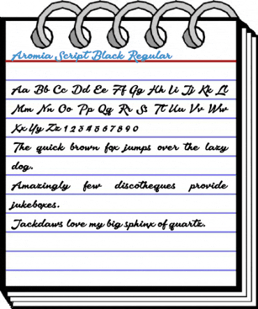 Aromia Script Black Regular Font