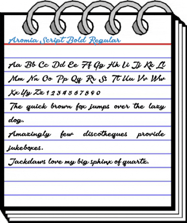 Aromia Script Bold Regular Font
