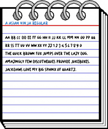 a Asian Ninja Regular Font