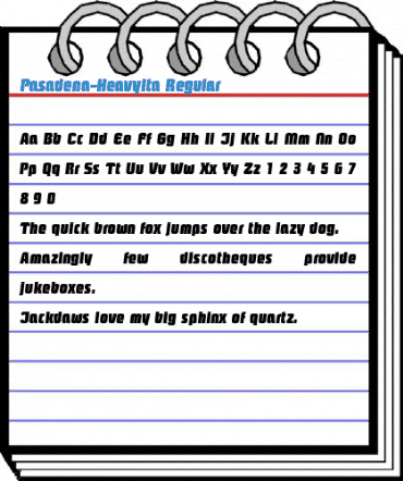 Pasadena-HeavyIta Regular Font