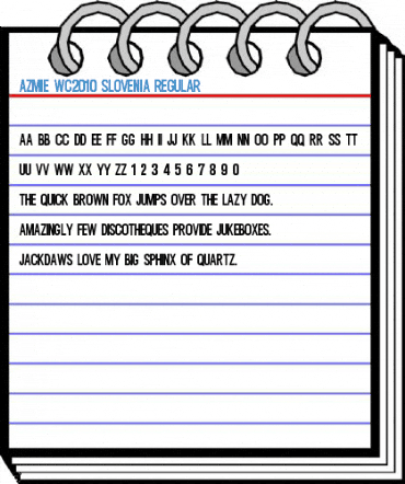Azmie WC2010 Slovenia Regular Font