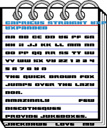 Capricus Straight Expanded Expanded Font