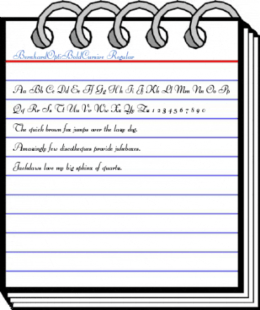 BernhardOptiBoldCursive Regular Font