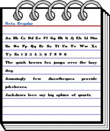 Beta Regular Font
