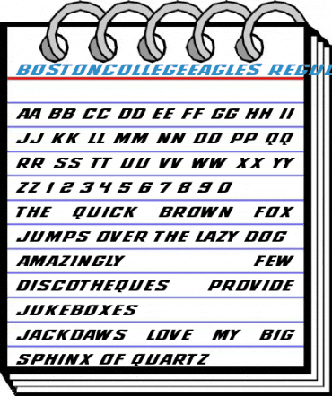 BostonCollegeEagles Regular Font