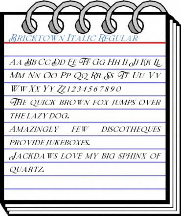 Bricktown Italic Regular Font