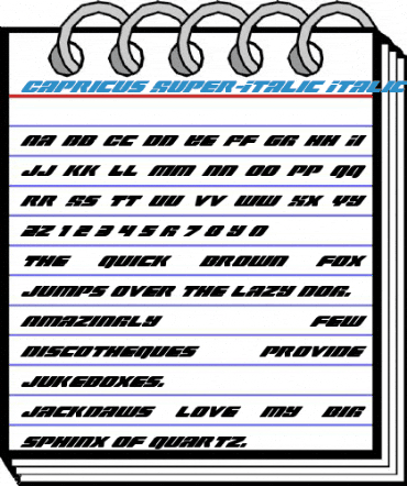 Capricus Super-Italic Italic Font