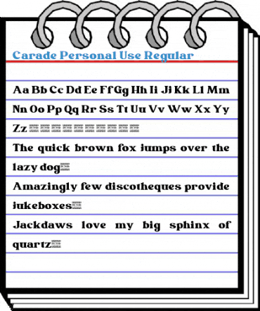 Carade Personal Use Regular Font