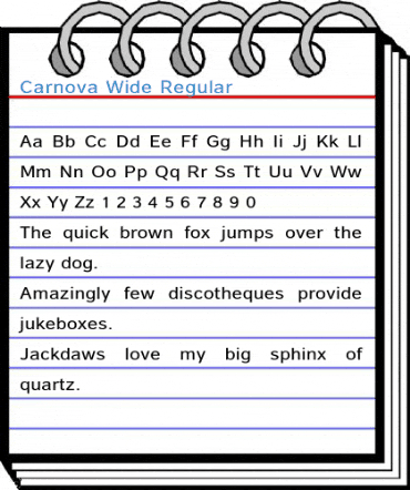 Carnova Wide Regular Font