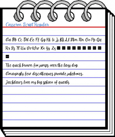 Casseron Script Regular Font