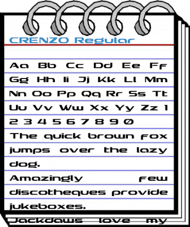 CRENZO Regular Font
