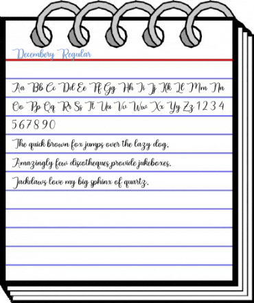 Decembery Regular Font