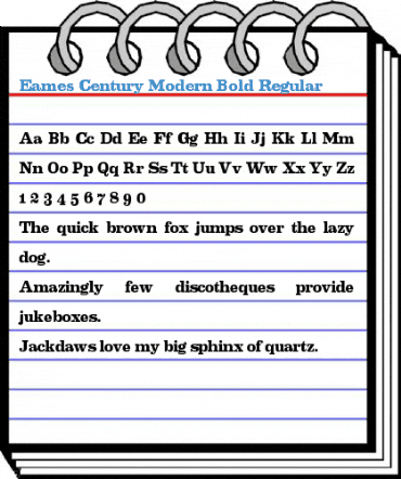 Eames Century Modern Bold Regular Font
