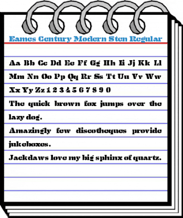 Eames Century Modern Sten Regular Font
