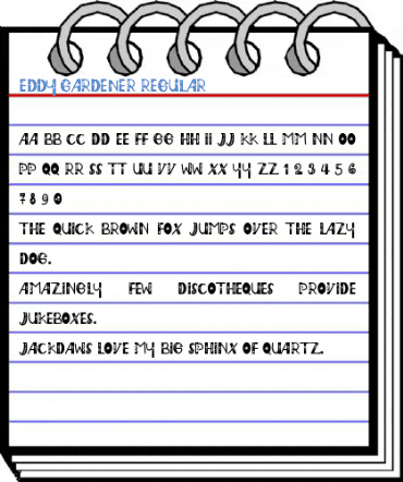 Eddy Gardener Regular Font