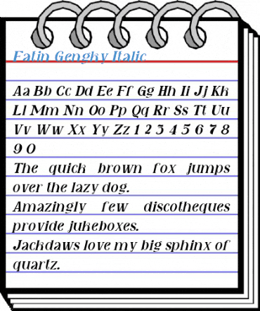 Fatin Gengky Italic Font