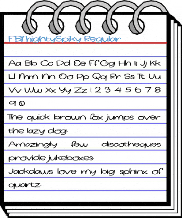 FBMightySpiky Regular Font