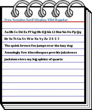 Free - Notulen Serif Display XBd Regular Font
