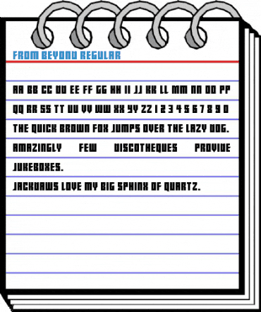 From Beyond Regular Font