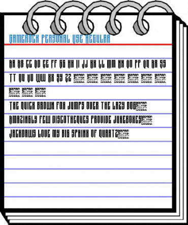 Gamerock Personal Use Regular Font
