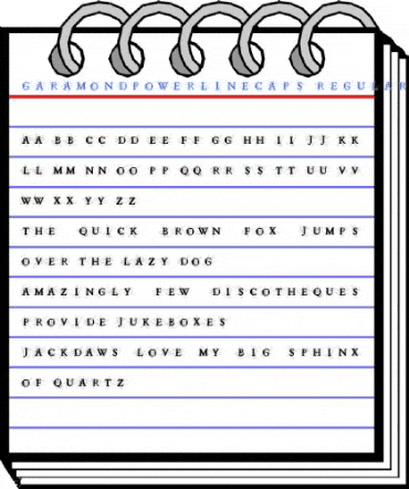 GaramondPowerLineCaps Regular Font