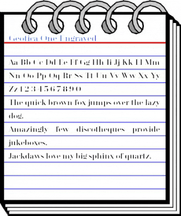 Geotica One Engraved Font