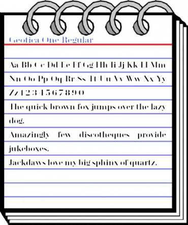 Geotica One Regular Font