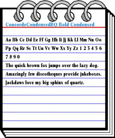 ConcordeCondensedBQ Bold Condensed Font