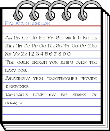 PassCaps regular Font