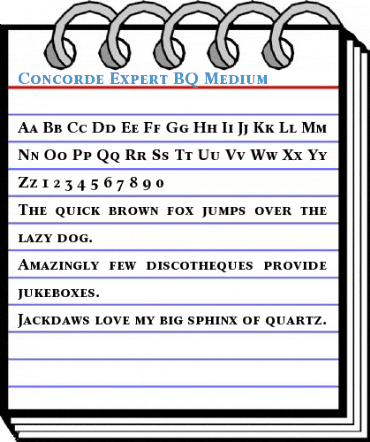 Concorde Expert BQ Medium Font