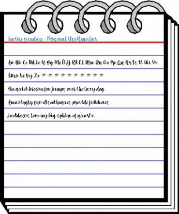 harry sunday - Personal Use Regular Font