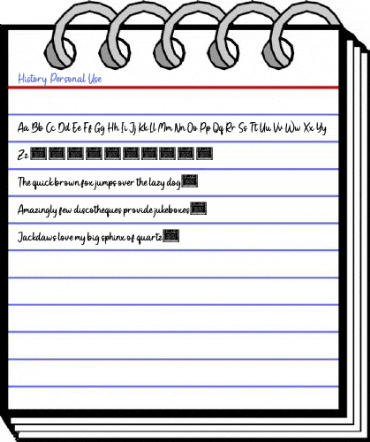 History Personal Use Font