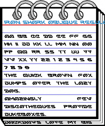 Iron Shark Oblique Regular Font
