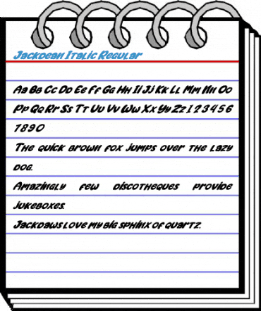 Jackdean Italic Regular Font
