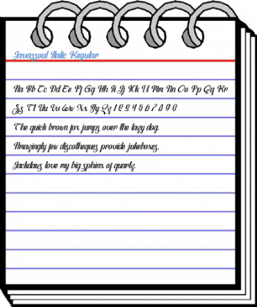 Javassoul Italic Regular Font