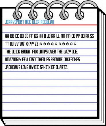 JerrySport Med uler Regular Font