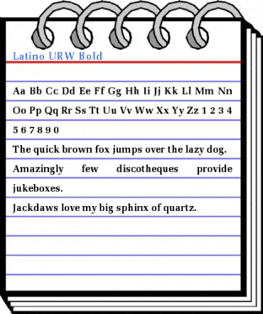 Latino URW Bold Font