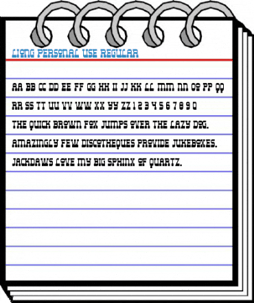 Liong Personal Use Regular Font