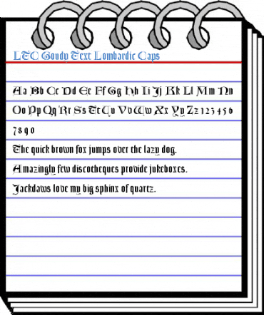 LTC Goudy Text Lombardic Caps Font